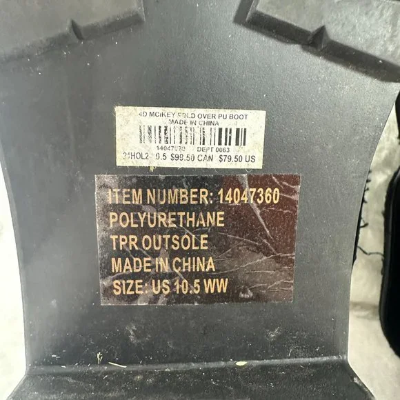 Torrid Disney Mickey Mouse Black PU Leather Fold Over Combat Boots SZ 10.5 WW - Picture 7 of 11